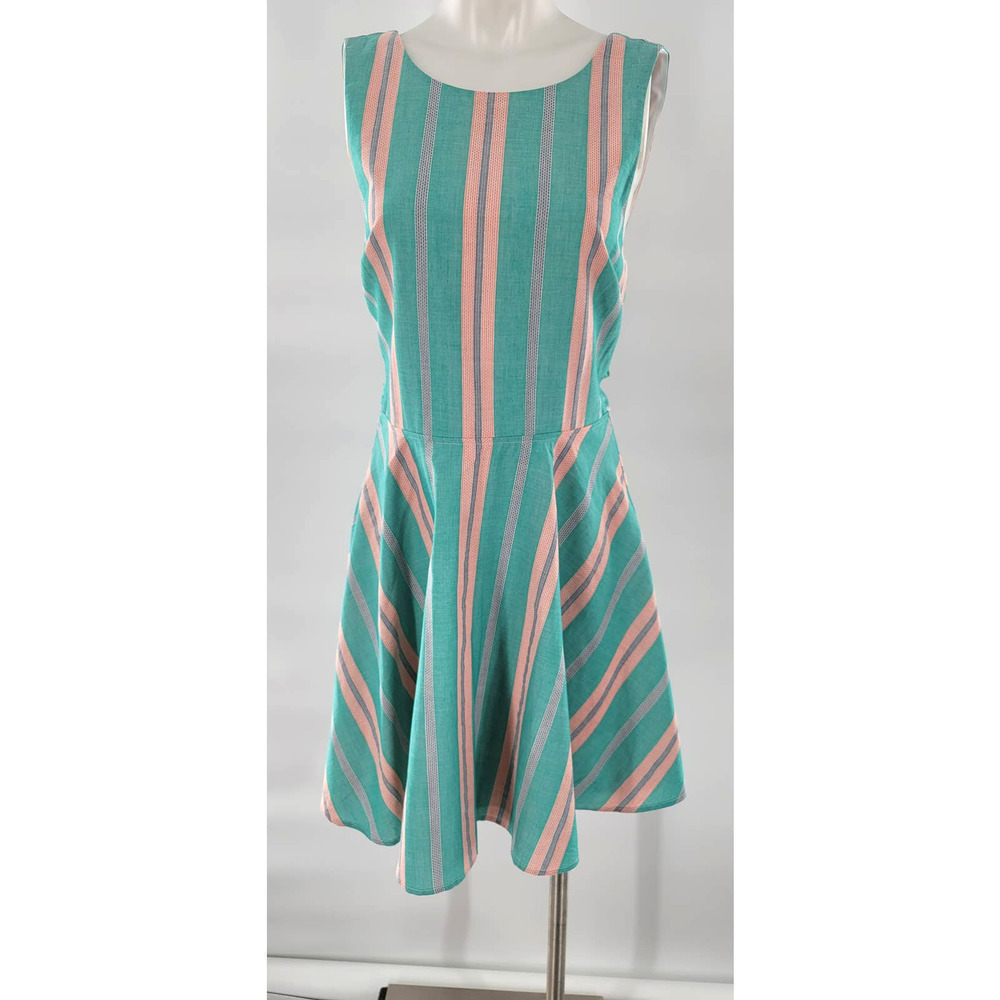 JODI Kristopher Striped Open Back Dress NWOT